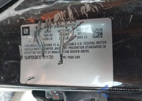 2012 Buick Verano Leather Group z USA, uszkodzony, nr VIN 1G4PS5SK7C4211791